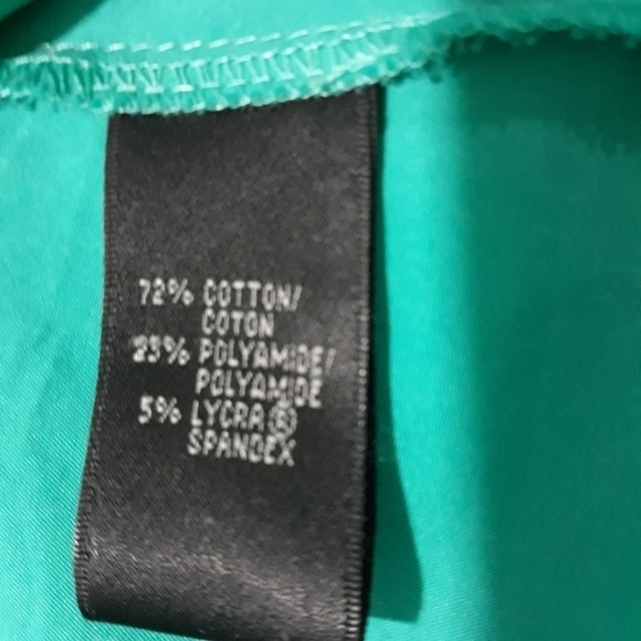 Lafayette 148 New York Cotto Shirt Button Down 3/4 Sleeve Turquoise Top … - Picture 11 of 12